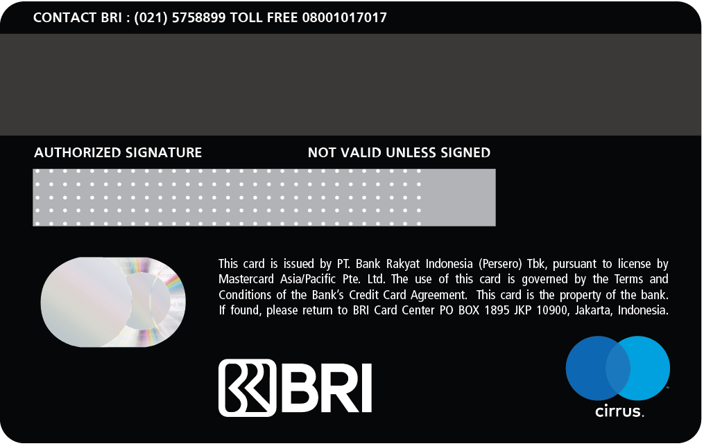 backside-card-Limit BRI World Access sampai dengan Rp 999.999.999
