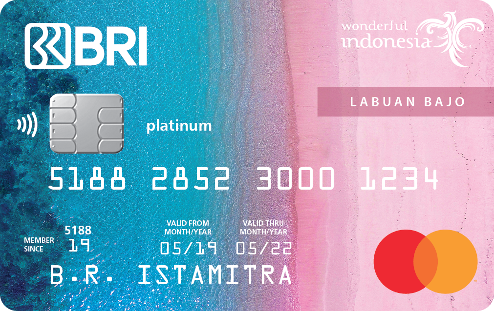 frontside-card-Limit BRI Wonderful Indonesia sampai dengan Rp 74.999.999